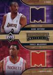 2006-07 Upper Deck Hardcourt - Materials Dual #HD-BM Kobe Bryant / Tracy McGrady MEM, SN50