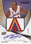 2007-08 Upper Deck Exquisite Collection - Limited Logos #LL-KB Kobe Bryant AU, MEM, SN50