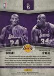 2016-17 Panini Absolute - Team Tandems Prime #15 Kobe Bryant / Shaquille O'Neal SN25