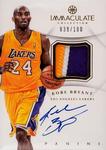 2012-13 Panini Immaculate Collection - Autographed Patches #AP-KB Kobe Bryant AU, MEM, SN100
