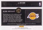 2017-18 Panini Impeccable - Elegance Retired Jersey Autographs Platinum #ER-KBR Kobe Bryant AU, MEM, SN1