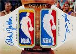 2006-07 Upper Deck Exquisite Collection - Logoman Autographs Dual #ADL-AB Kareem Abdul-Jabbar / Kobe Bryant AU, MEM, SN1