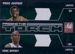 2009-10 Donruss Elite - Passing the Torch Green #1 Magic Johnson / Kobe Bryant