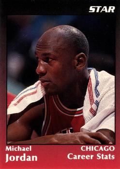 1991 Star Michael Jordan (Unlicensed) - Black / Red Border Glossy #1 Michael Jordan - Career Stats