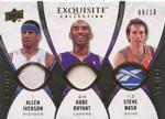 2008-09 Upper Deck Exquisite Collection - Trio Patches #TP-BNI Kobe Bryant / Steve Nash / Allen Iverson MEM, SN10