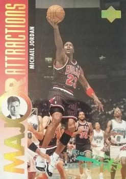 1995-96 Upper Deck - Electric Court Gold #339 Michael Jordan / Charlie Sheen