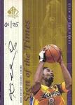 1999-00 SP Authentic - Sign of the Times Gold #KB Kobe Bryant AU, SN25