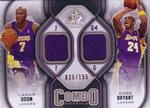 2009-10 SP Game Used - Combo Materials 155 #CM-BO Kobe Bryant / Lamar Odom MEM, SN155