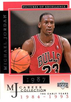 1998 Upper Deck Michael Jordan Career Collection #11 Michael Jordan/Pictures of Excellence 1987