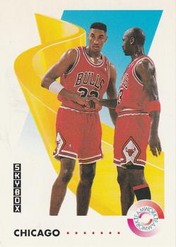 1991-92 SkyBox #462 Michael Jordan / Scottie Pippen