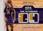 2008-09 Fleer Hot Prospects - Numbers Game Autographs Patches #NG-KB Kobe Bryant AU, MEM, SN1