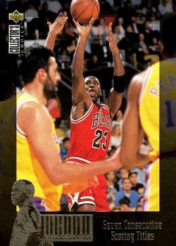 1995-96 Collector's Choice Spanish II - The Jordan Collection #JC1 Michael Jordan - Seven Consecutive Scoring Titles