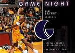 2002-03 Upper Deck - Game Night Jerseys #GN-KB Kobe Bryant MEM, SP MEM: Jersey