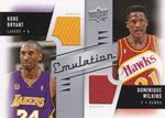 2008-09 Upper Deck - Emulation Dual Memorabilia #E-BW Kobe Bryant / Dominique Wilkins MEM MEM: Game-Used Memorabilia