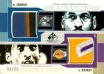 2002-03 SP Game Used - Dual Authentic Patches #MJ/KB-P Michael Jordan / Kobe Bryant MEM, SN25