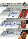 2003-04 SP Authentic - Signatures Triple #JJB-A LeBron James / Michael Jordan / Kobe Bryant AU, SN15