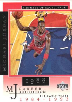 1998 Upper Deck Michael Jordan Career Collection #9 Michael Jordan/Pictures of Excellence 1988