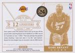 2013-14 Panini Flawless - Benchmarks Autographs Platinum #BM-KB Kobe Bryant AU, SN1