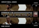2009-10 Donruss Elite - Passing the Torch Gold #15 Kareem Abdul-Jabbar / Kobe Bryant SN100