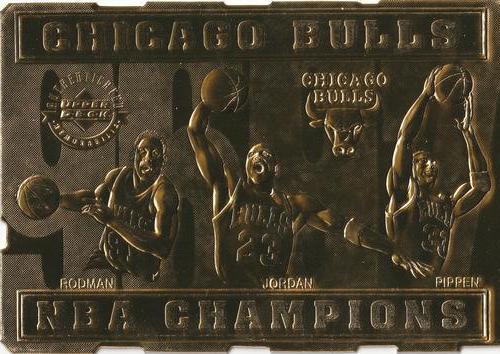 1997 Upper Deck Authenticated NBA Champions 22k Gold #NNO 1997 NBA Champions