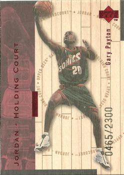 1998 Upper Deck Hardcourt - Jordan Holding Court Red #J25 Gary Payton / Michael Jordan