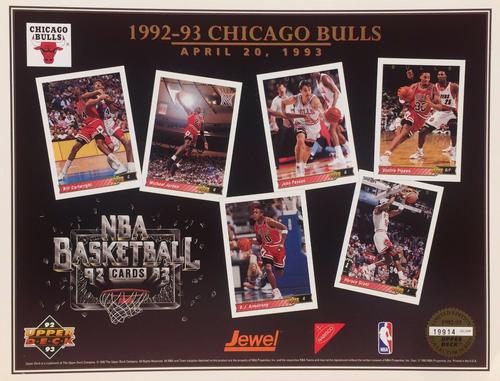 1992-93 Upper Deck Sheets #NNO B.J. Armstrong / Bill Cartwright / Horace Grant / Michael Jordan / John Paxson / Scottie Pippen
