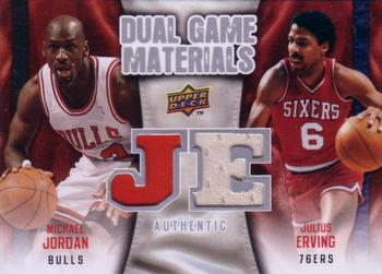 2009-10 Upper Deck - Dual Game Materials #DG-JE Michael Jordan / Julius Erving