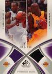 2005-06 SP Game Used - Authentic Fabrics Dual #AF2-BO Kobe Bryant / Lamar Odom MEM, SN100