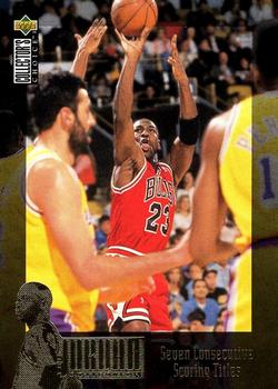 1995-96 Collector's Choice French II - The Jordan Collection #JC1 Michael Jordan - Seven Consecutive Scoring Titles