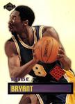 1999 Collector's Edge Rookie Rage - Authentic Gameball #KB Kobe Bryant MEM Purple uniform, holding ball with two hands; MEM: Basketball