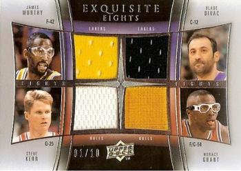 2009-10 Upper Deck Exquisite Collection - Eights #91FINL Scottie Pippen / Michael Cooper / Magic Johnson / Horace Grant / Vlade Divac / Steve Kerr / James Worthy / Michael Jordan