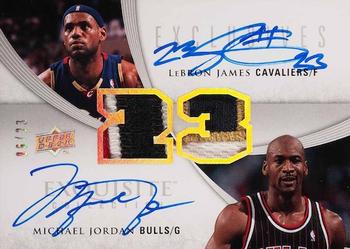 2009-10 Upper Deck Exquisite Collection - Numbers #ED-JJ Michael Jordan / LeBron James