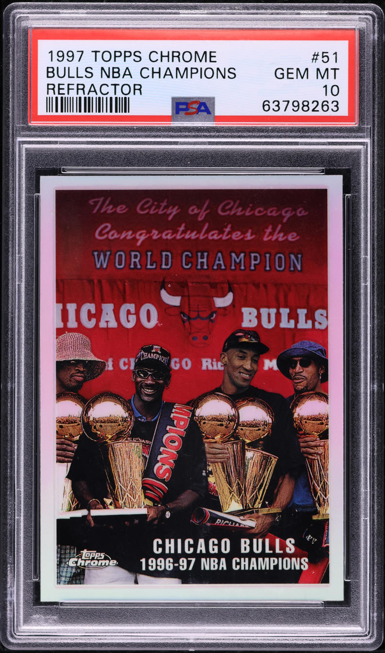 1997 Topps Chrome Refractor Bulls Team #51