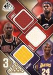 2009-10 SP Game Used - 3 Star Swatches 35 #3S-JBJ LeBron James / Michael Jordan / Kobe Bryant MEM, SN35