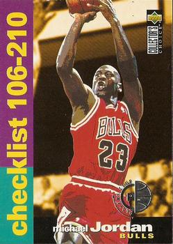 1995-96 Collector's Choice - Player's Club #210 Michael Jordan - Checklist: 106-210