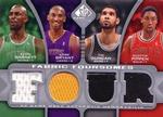 2009-10 SP Game Used - Fabric Foursome #F4-BDGP Kobe Bryant / Tim Duncan / Kevin Garnett / Scottie Pippen MEM, SN199