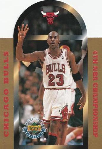 1996 Upper Deck Authenticated Chicago Bulls 4th NBA Championship (SN25000 Vertical) #NNO Chicago Bulls - 4th NBA Championship