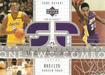 2002-03 UD Glass - One Two Combo Jerseys #KB/KR-C Kobe Bryant / Kareem Rush MEM, SN125