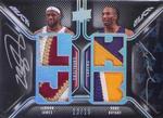 2008-09 UD Black - Dual Patch Autographs #DPA-BJ Kobe Bryant / LeBron James AU, MEM, SN15