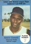 1968 Atlantic Play Ball Contest #NNO Roberto Clemente VAR VAR: Contest Back