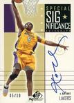 2002-03 SP Game Used - Special SIGnificance Gold #KB Kobe Bryant AU, SN10