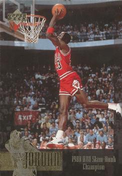1995-96 Upper Deck The Jordan Collection Jumbo #JC6 1988 NBA Slam-Dunk Champion
