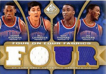 2009-10 SP Game Used - 4 on 4 Fabrics 65 #NNO Dennis Rodman / Bill Laimbeer / Isiah Thomas / Joe Dumars / Steve Kerr / Scottie Pippen / Michael Jordan / Horace Grant