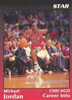 1991 Star Michael Jordan (Unlicensed) - Black / Red Border #4 Michael Jordan - Career Info
