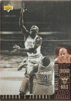 1996-97 Collector's Choice Italian - Jordan's Journal #J5 Michael Jordan - March