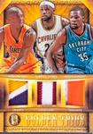 2014-15 Panini Gold Standard - Golden Trios #27 Kevin Durant / Kobe Bryant / LeBron James MEM, SN25
