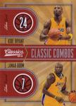 2009-10 Panini Classics - Classic Combos Silver #1 Kobe Bryant / Lamar Odom SN250