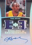2004-05 Upper Deck Exquisite Collection - Emblems of Endorsement #EM-KB Kobe Bryant AU, MEM, SN10