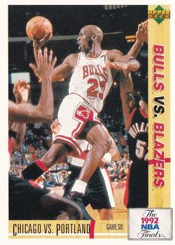 1991-92 Upper Deck Italian #177 Chicago vs. Portland - VAR: Hologram on back is 1992 style (Diamond logo)