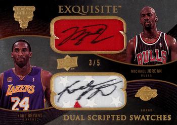 2007-08 Upper Deck Exquisite Collection - Scripted Swatches Dual #DS-MK Michael Jordan / Kobe Bryant